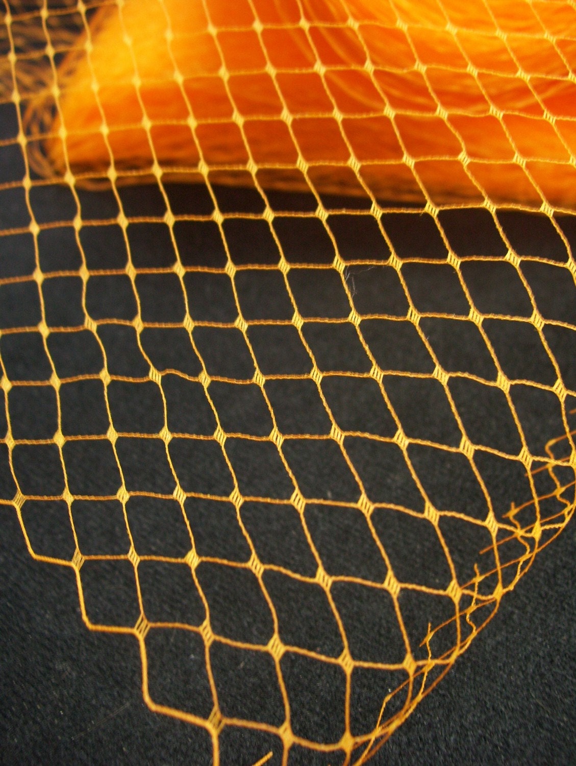 9 inch Orange French Netting for Veils, Fascinators, and many DIY projects