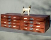 Vintage 8 Drawer Wood Cabinet / Distressed