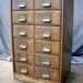Vintage Metal Drugstore File Cabinet with 12 Drawers / AS FOUND Condition ROUGH / Beautiful Ugly