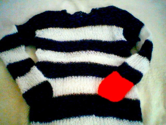 Mohair sweater by camdenlock clothing punk rock new colors black and white stripe handmade knitting