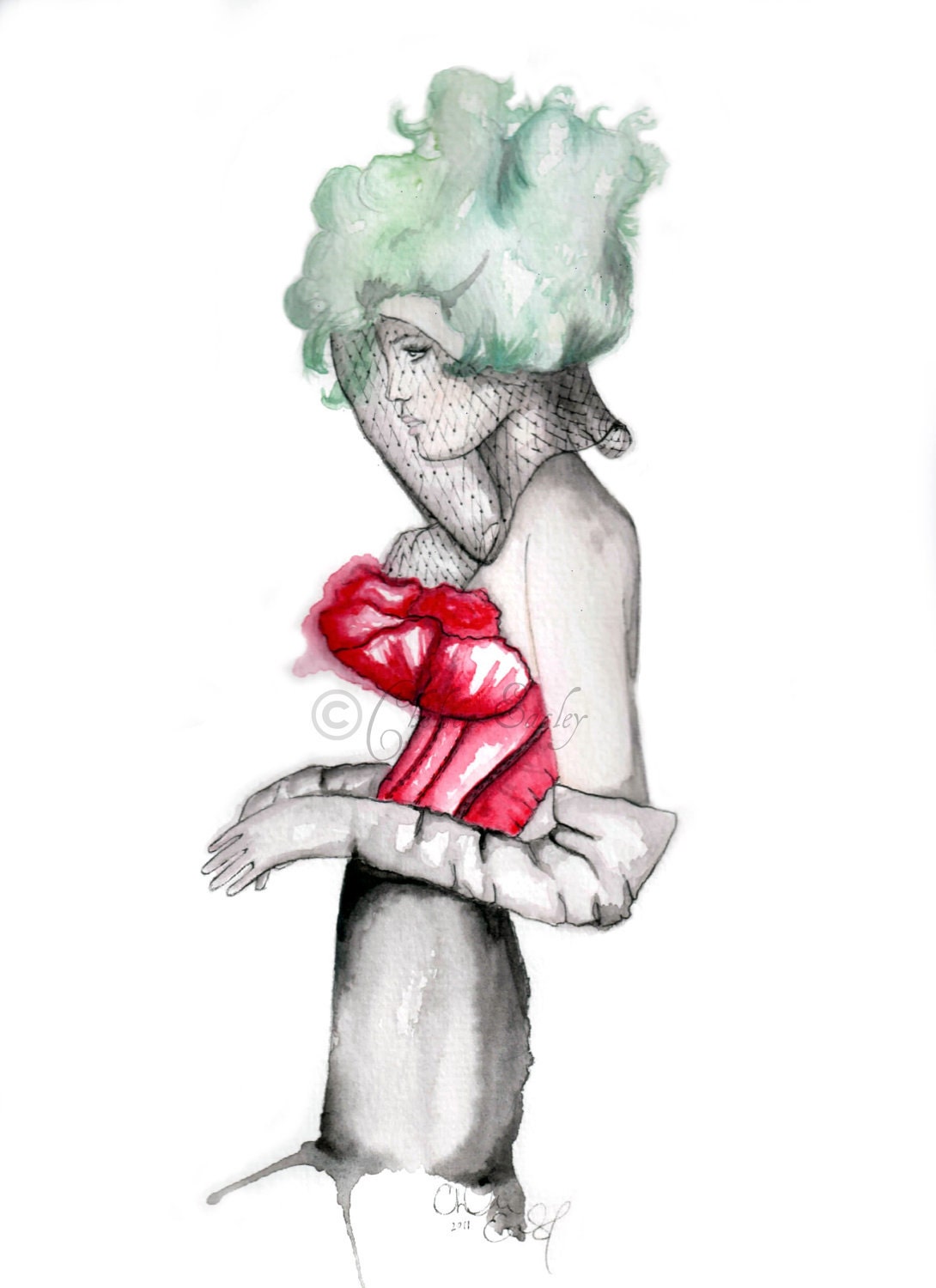 Uptown & Down  Fashion Illustration Print