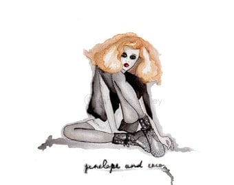 Penelope and Coco The Collectibles FW2011 Fashion Illustration Print
