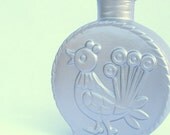 Vintage Mod 1960s Bird Vase - painted upcycled shabby cottage chic - metallic silver aluminum