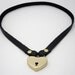 Simple Submissive Collar with Locking Heart - Free US Shipping