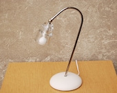 Small Italian Glass and Chrome Desk Lamp