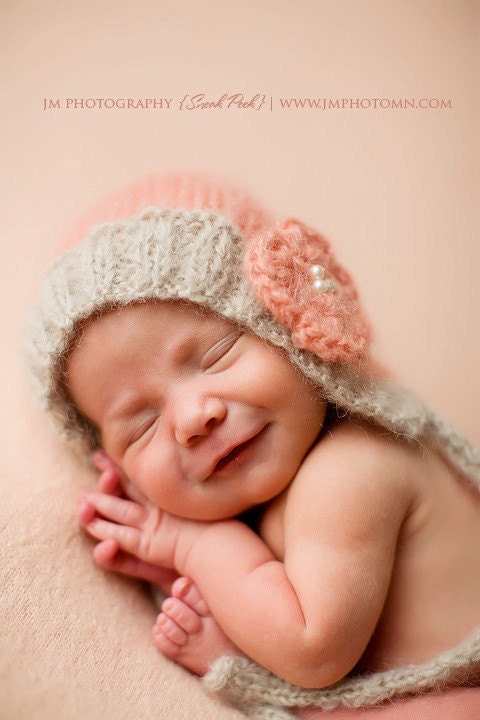 Lily and Lime Mohair Bonnet