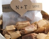 DIY Fleur de Sel Caramel Wedding Favor SAMPLE  - As Seen in BRIDES Magazine