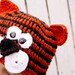 Download Now - CROCHET PATTERN Tiger Earflap Hat all sizes PDF 53