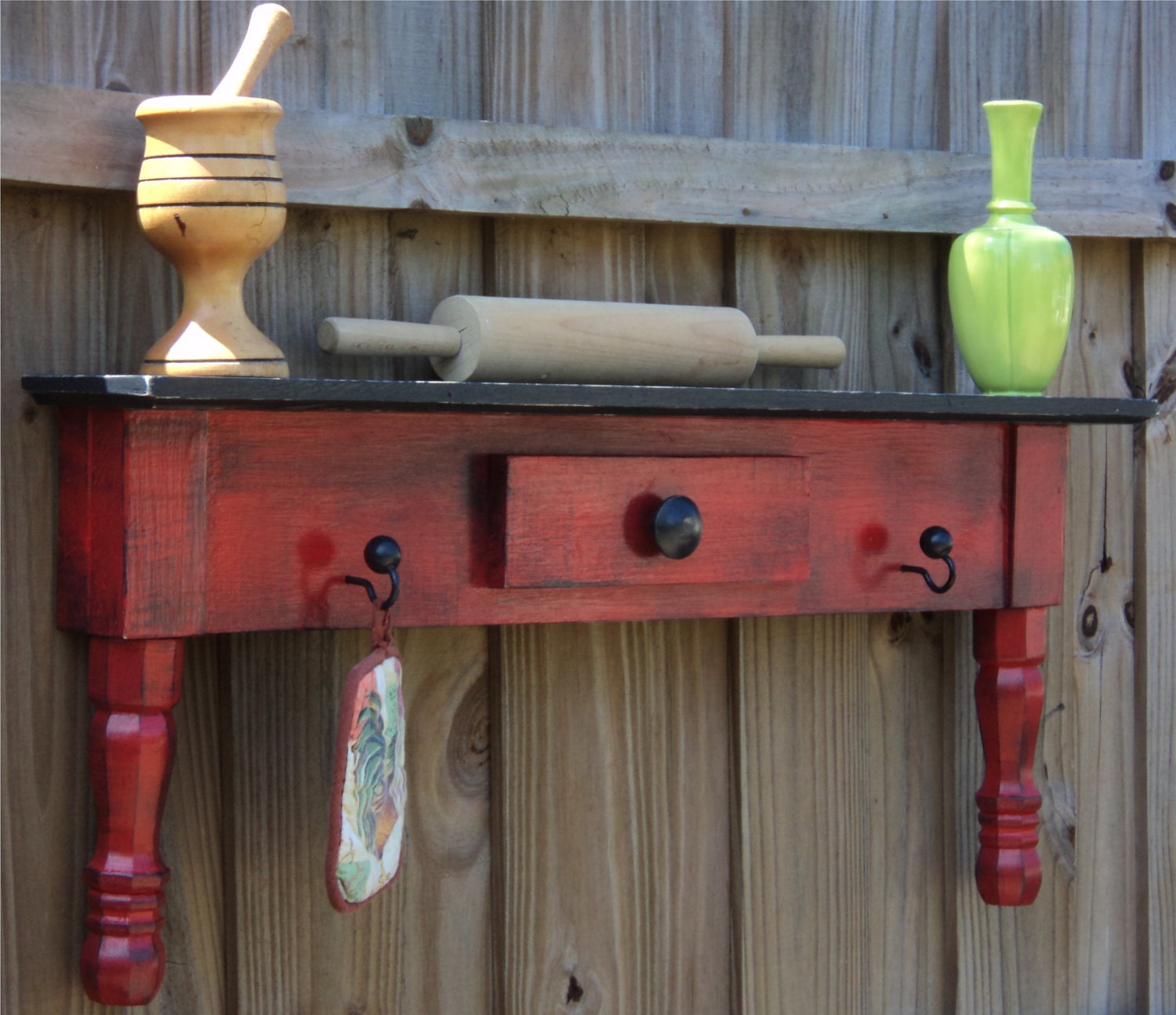 Primitive Farmhouse Style Display Shelf, Towel Bar Or Coat Rack, Headboard, MADE TO ORDER