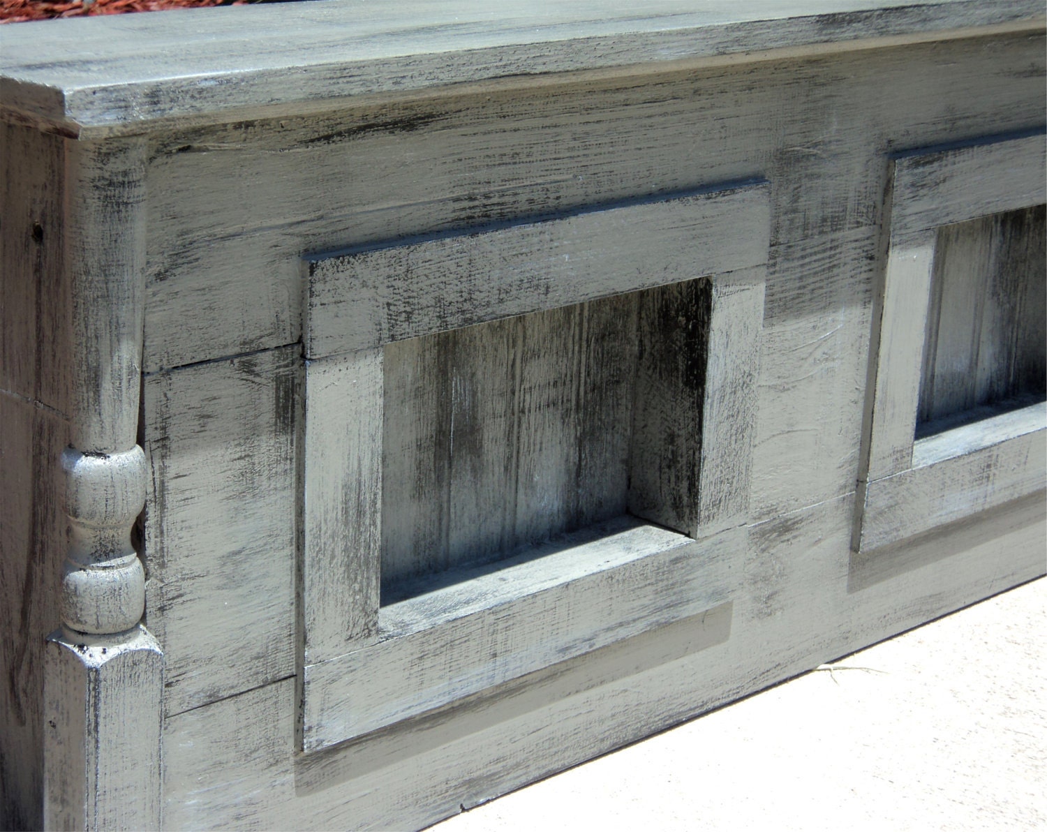 Rustic King Size Headboard,  Primitive Wall Decor Or Window Cornice, YOU CHOOSE COLOR