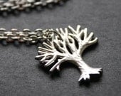 Silver Tree Necklace Tree Pendant Necklace