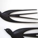 3 Vintage African Ebony Carved Swallow Wall Hangings
