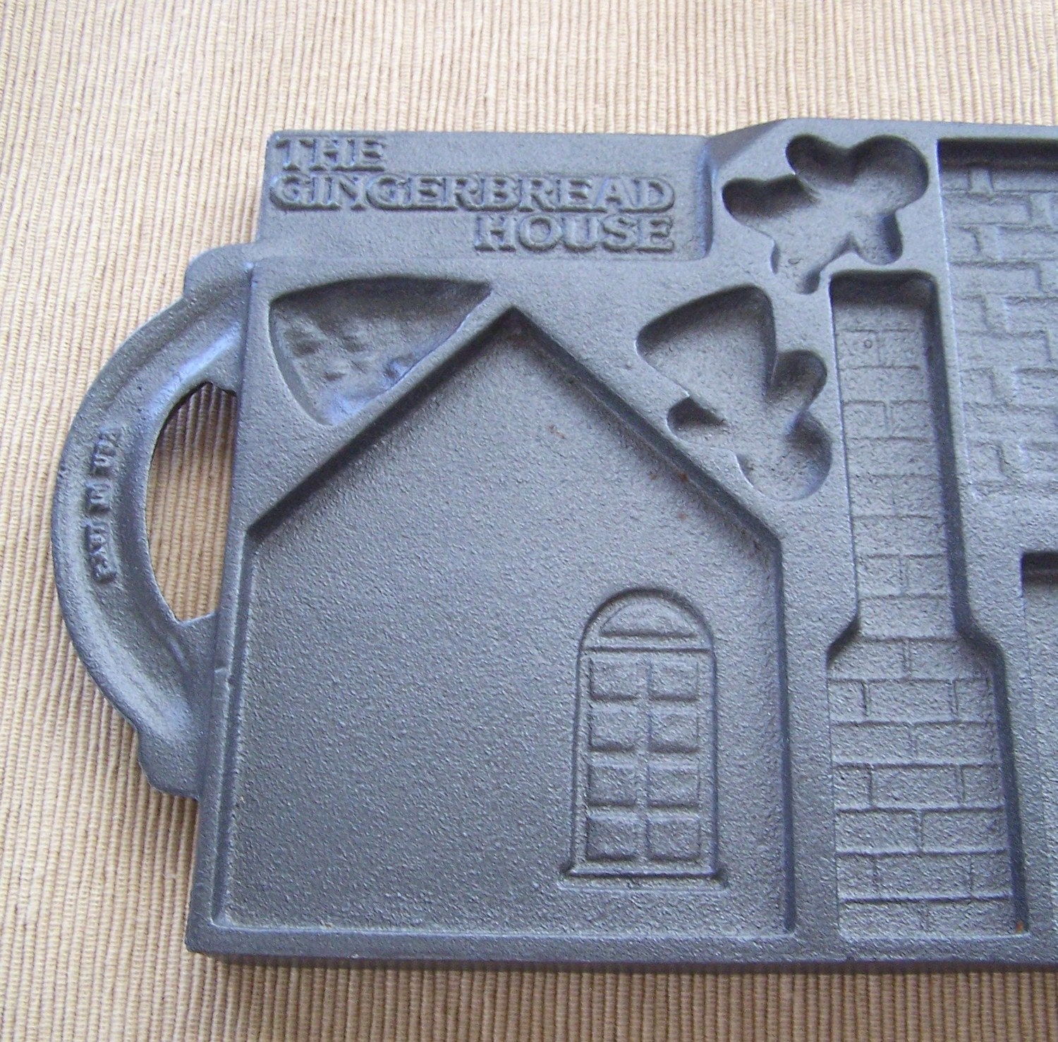 Gingerbread House Cast Iron Candy or Cookie Baking Mold 1980s John Wright