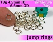 61 pcs 18g 4.5mm ID 6.6mm OD 1/4 troy oz silver filled jump rings 18g4.50 open jumprings jewelring findings supplies links
