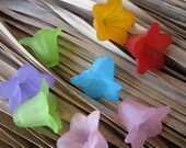 Lucite Frosted Flowers Beads Wholesale Multi-Color 18mm
