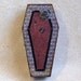 Gothic Halloween Jewelry Box Coffin Shape Decoupaged Goth Casket Keepsake Box with Spiders