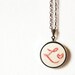 Bridesmaid Necklace. Hand Embroidered Initial Charm Necklace, Many Colors to Choose From. Merriweather Council