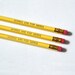 Engraved Pencils: Words Are For Nerds, Yellow