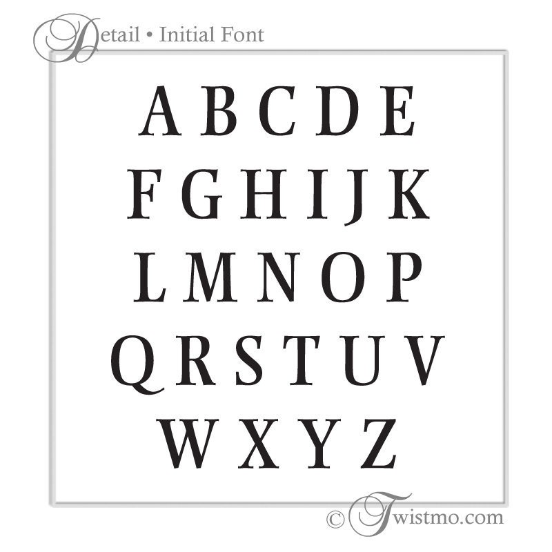 Vinyl Wall Decal Monogram Initial and Name with Circle of Dots