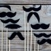 CUSTOM ORDER for hh504 Black Mustaches on a stick- Set of 5 mustaches