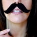 CUSTOM ORDER for hh504 Black Mustaches on a stick- Set of 5 mustaches
