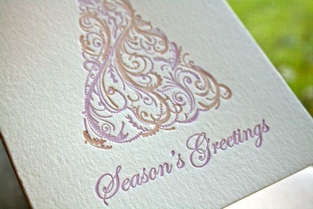 Season's Greetings Letterpress Cards Set of 6
