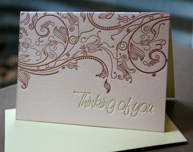 Thinking of You Letterpress Card