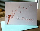 Missing You Letterpress Greeting Card