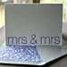 Mrs and Mrs Letterpress Card