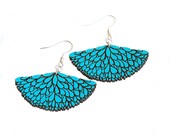 ABANICO -walnut earrings
