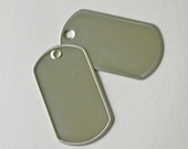 25 Dog Tag Tags Dogtag Dogtags Blank Military Jewelry Necklace Pendant