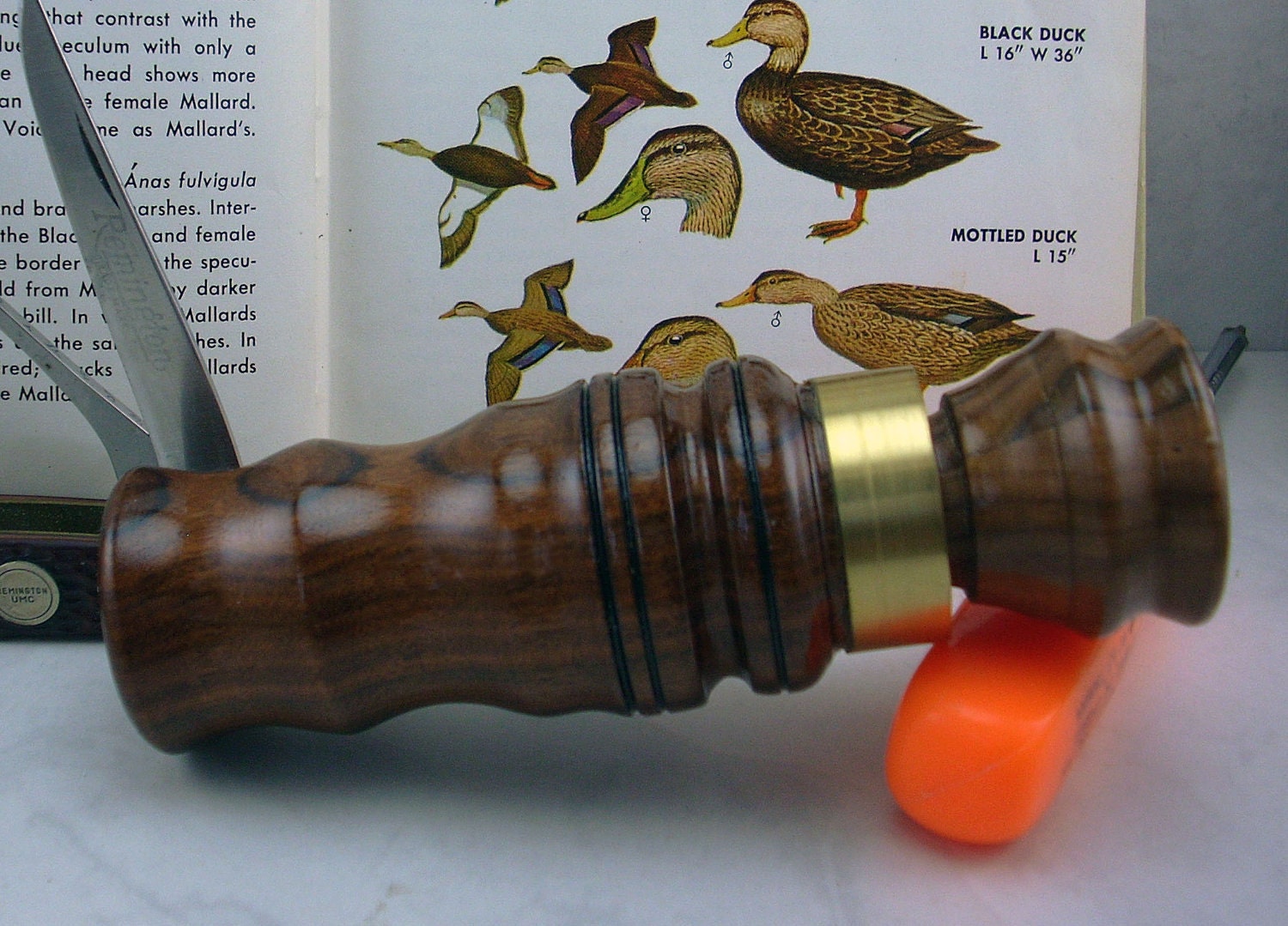 Duck Call Double Reed Ziricote and Maple Hardwood