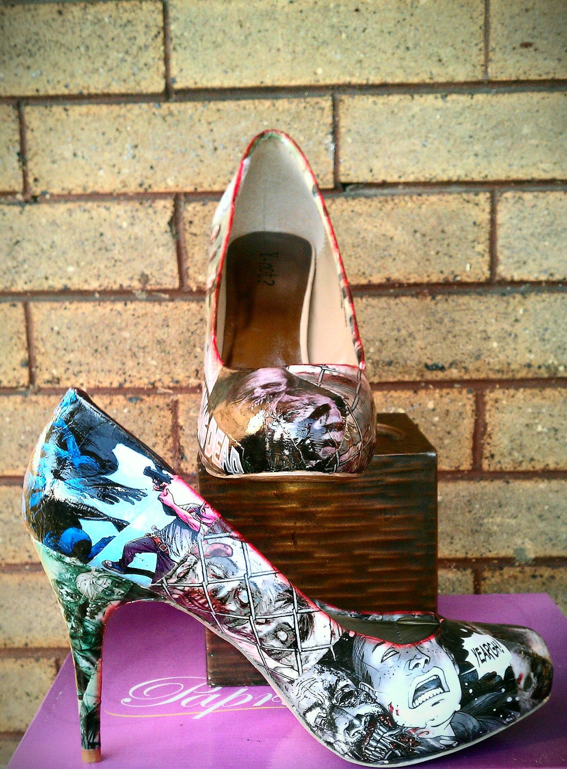 Walking Dead Shoes (prints- not vintage)