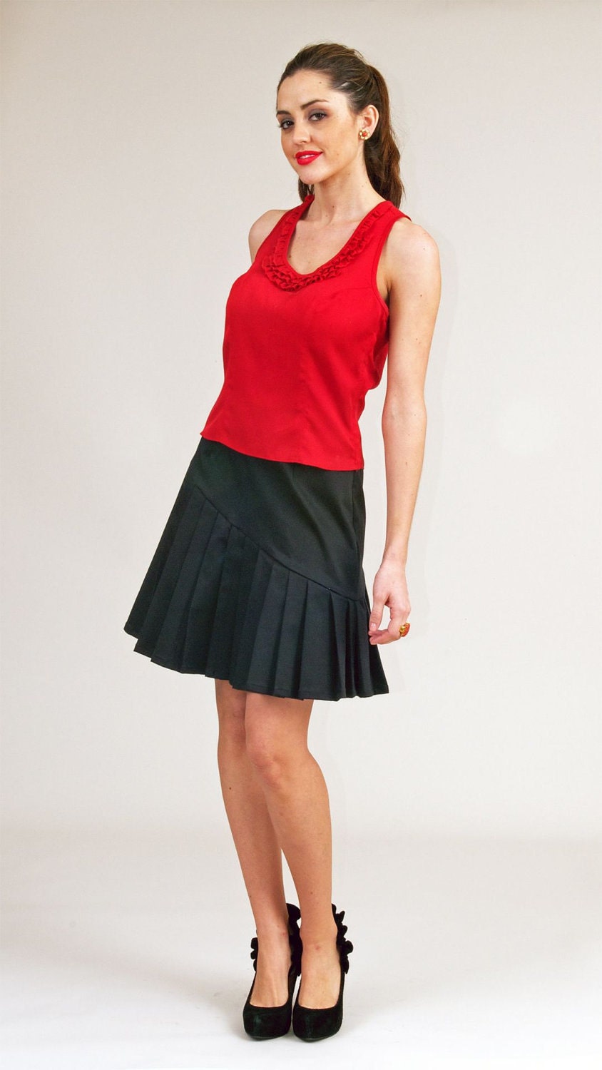A-symetrical Pleated Skirt