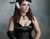Goth Twist Feathered Hair Flower