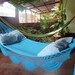 Turquoise hammock, Double Hammock hand-woven Natural Cotton Simple Fringe