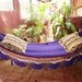 Violet Hammock, Hand Woven Natural Cotton with Special Fringe