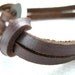 deep brown cowhide leather metal beads bracelets r011