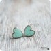 Earring Studs - Mint Hearts