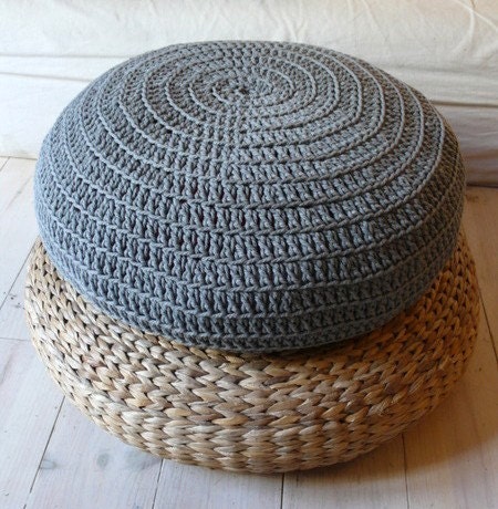 Floor Cushion Crochet- gray