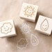 nice weather - wooden rubber stamp set