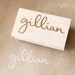 custom / personalized name wooden rubber stamp