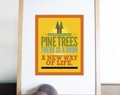 John  Muir - "Between Every Two Pine Trees" Quote - 8" X 10" Print