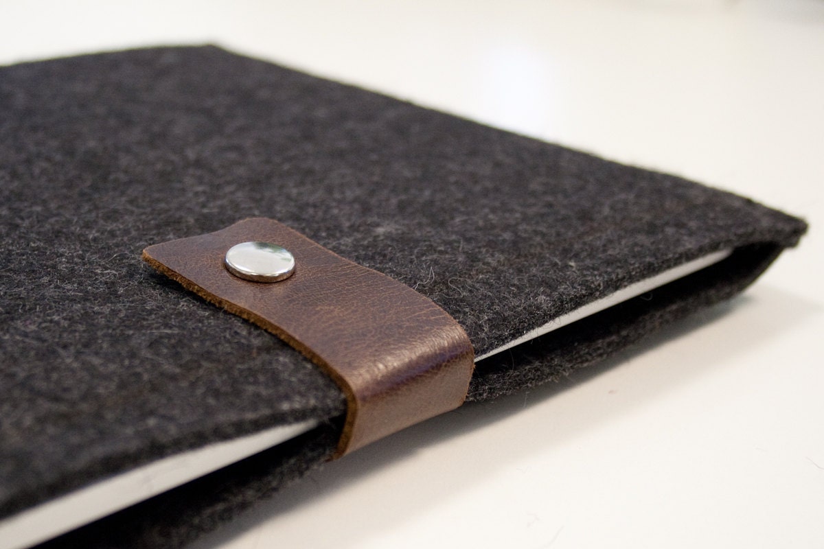 iPad Case - Felted Wool and Leather