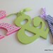 Nursery Wall Letters Wood Wall Letters Kids Room Decor Hanging Letters Fuchsia, Lime Green and Purple