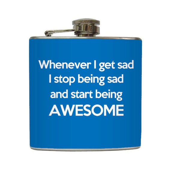 Funny Awesome Whiskey Flask Liquid Courage Groomsmen Guys Gift Stainless Steel 6 oz Liquor Hip Flask LC-1262