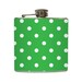 Custom Color Polka Dot Whiskey Flask White Dot Bridesmaids Women Birthday Gift Stainless Steel 6 oz Liquor Hip Flask LC-1169