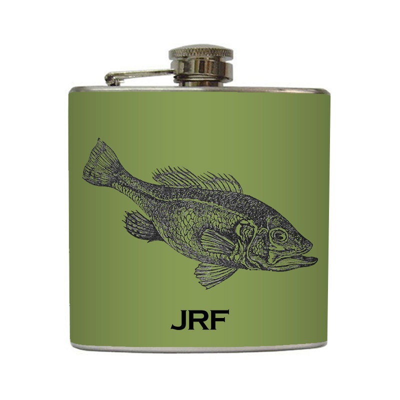 Personalized Flask with Your Initials on Any Flask Design Listed In Liquid Courage's Shop - Stainless Steel 6 oz Liquor Hip Flask