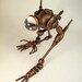 BIG Fish Walker Biped ExAqua Exploratory Copper Machine Vehicle All Wood Replica Statue