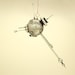 Orbital Space Satellite Classic 50s Type Wood Pendant Ornament Window Dangle